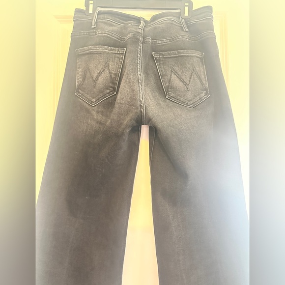 Mother the Hustler Roller High Rise Women's Black Flared Jeans - Picture 7 of 7